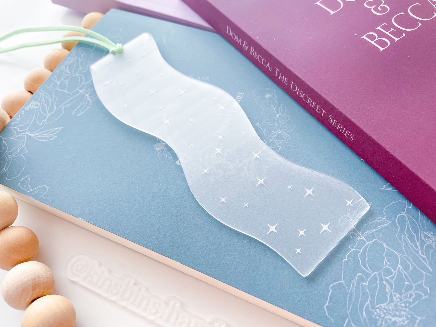 Wavy Stars - Frosted Clear Bookmark