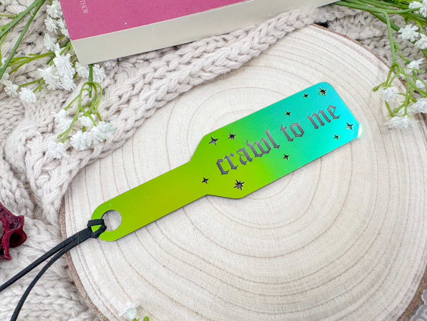 Crawl To Me - Emerald Prism Acrylic Paddle Bookmark