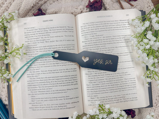 Yes Sir - Matte Black/Gold Paddle Bookmark