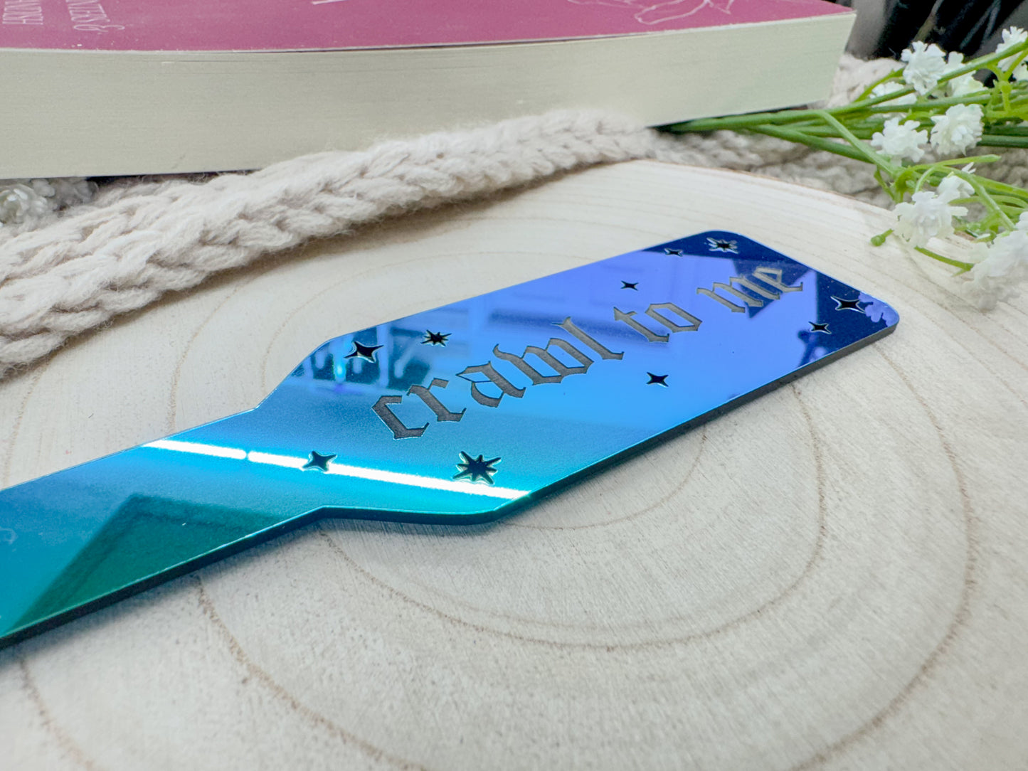 Crawl To Me - Emerald Prism Acrylic Paddle Bookmark