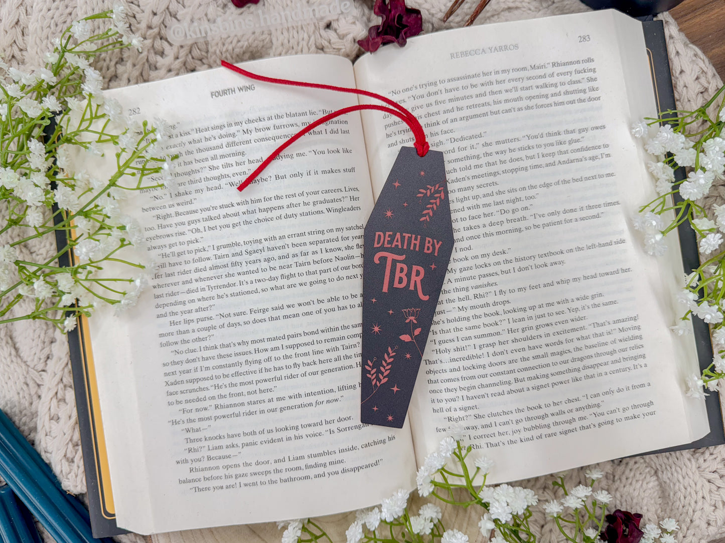 Death By TBR - Coffin Black/Red Bookmark