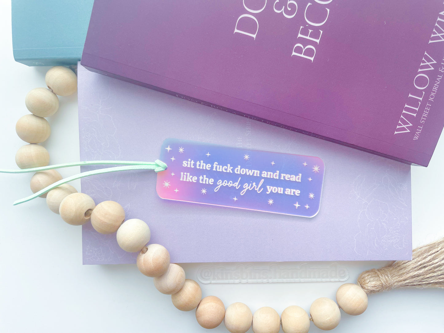 Sit The F*** Down and Read - *Mini* Iridescent Bookmark