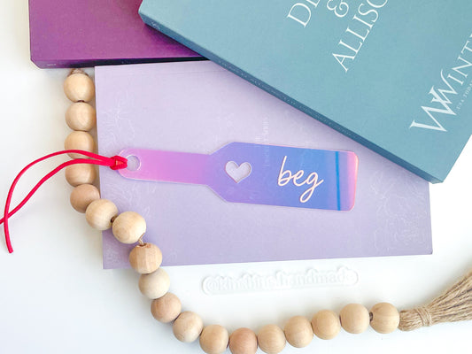 Beg - Shiny Iridescent Paddle Bookmark