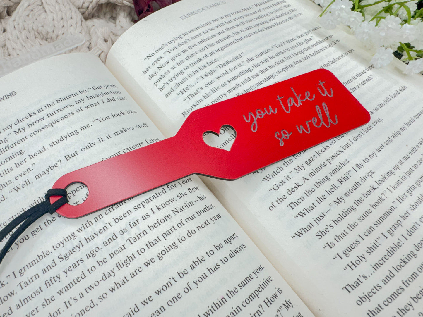 You Take It So Well - Red/Black Paddle Bookmark