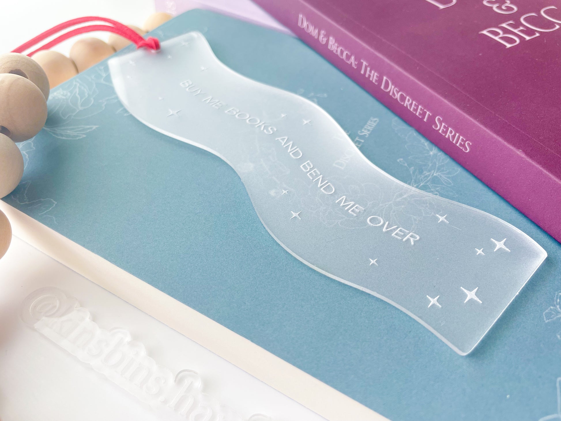 Buy Me Books And Bend Me Over - Frosted Wavy Bookmark