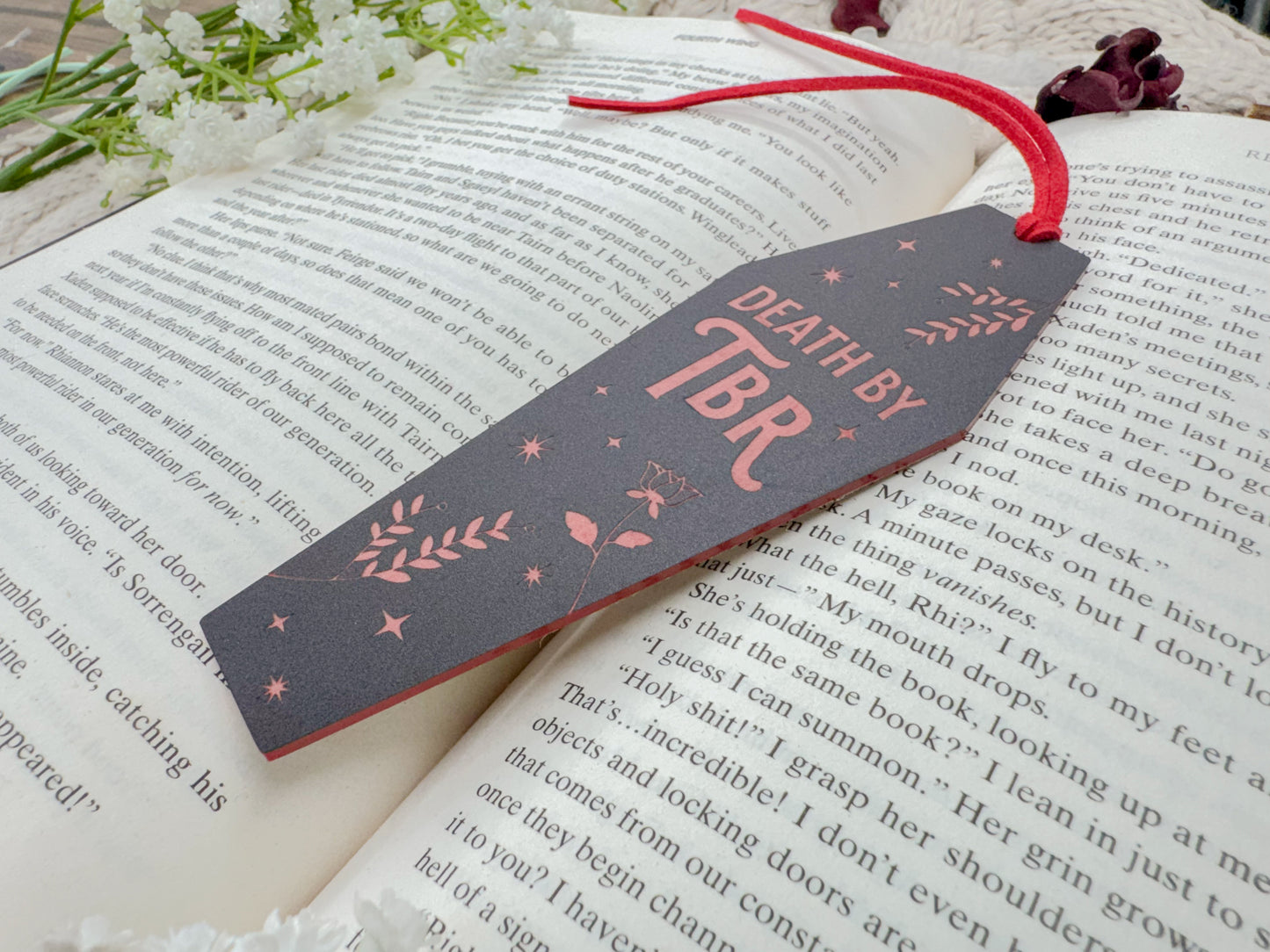 Death By TBR - Coffin Black/Red Bookmark