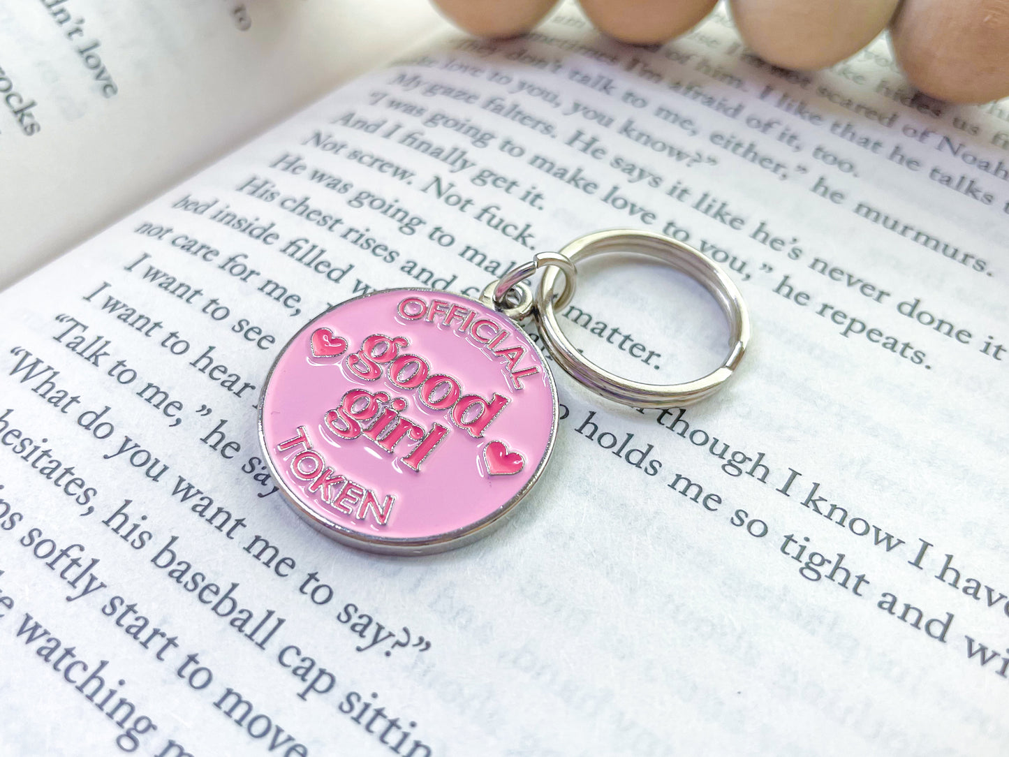 Official Good Girl Token Enamel Keychain