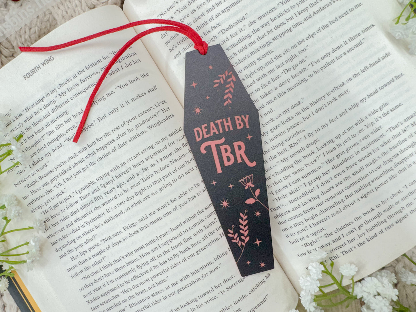 Death By TBR - Coffin Black/Red Bookmark