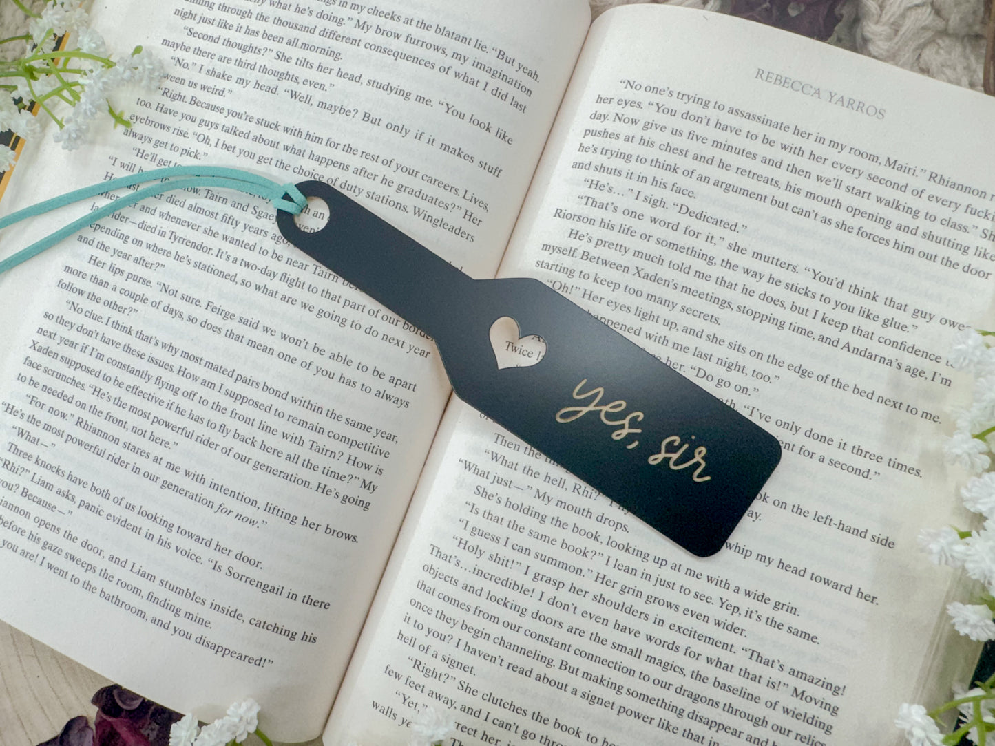 Yes Sir - Matte Black/Gold Paddle Bookmark