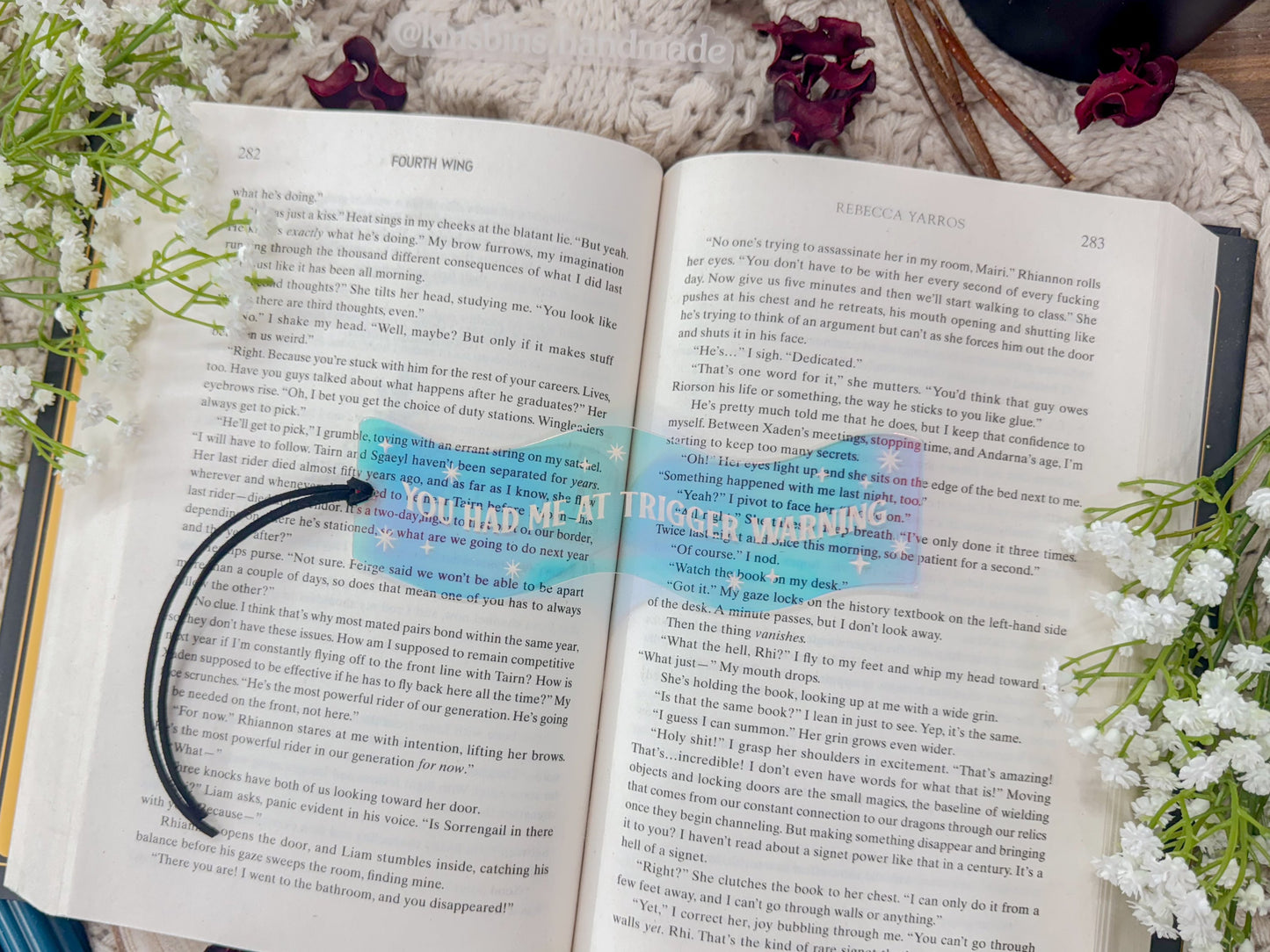 You Had Me At Trigger Warning - Shiny Iridescent Wavy Bookmark